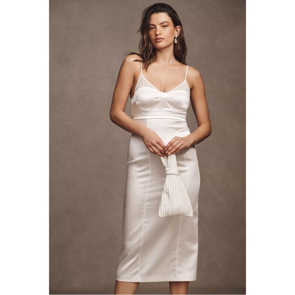Anthropologie BHLDN Serena Sleeveless Corset Slim Midi Dress Woman’s size M